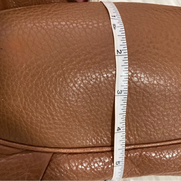 MICHAEL KHORS FULTON LARGE HOBO BROWN/TERRACOTA LEATHER SHOULDER BAG - Picture 13 of 16